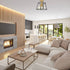 Modern 3-Light Semi Flush Mount Ceiling Light Brass and Black